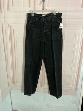 Women Straight Leg Jeans in Washed Black - FREE PEOPLE, WE THE FREE.